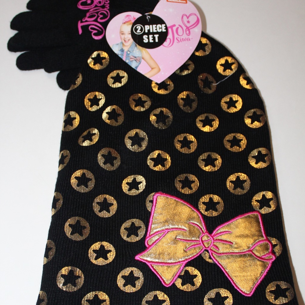 NWT JoJo Siwa Beanie and Gloves